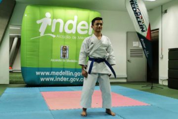 Cortesía Inder. Maick Duque campeón mundial de karate virtual
