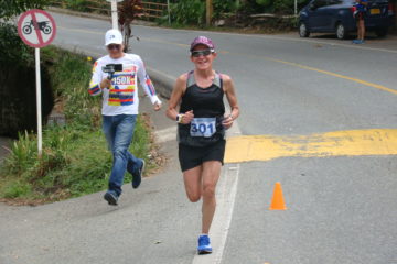 Cortesía. La atleta Carmenza Morales, de 54 años de edad, es una de las animadoras de la Maratón Valle de Aburrá .