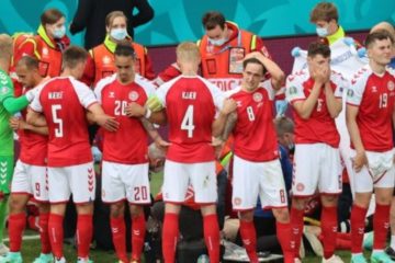 El jugador Christian Eriksen de 29 años sufrió un colapso durante el partido entre Dinamarca y Finlandia por la Eurocopa 2021.