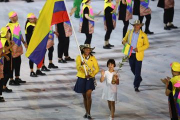Cortesía. La yudoca Yuri Alvear lideró la delegación colombiana en la inauguración de Río 2016