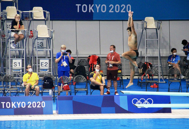 Cortesía COC. Los clavadistas colombianos hicieron una gran actuación en las preliminares de trampolín 3 metros.