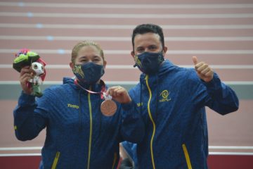 Cortesía. Es la segunda medalla que obtiene la para atleta antioqueña Yesenia María Restrepo,