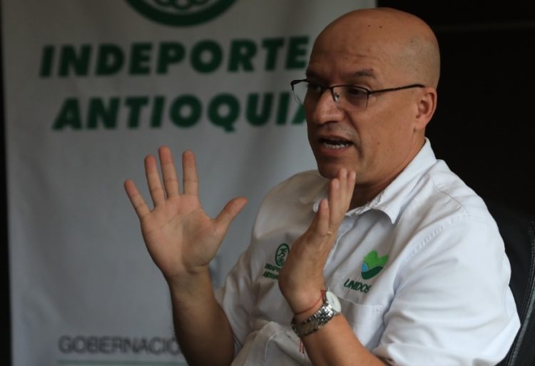 Cortesía Indeportes Antioquia. Héctor Fabián Betancur está al frente de la entidad desde febrero de 2021.