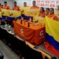 Los jugadores recibieron la bandera tricolor que seguramente llevarán con mucho orgullo a Londres.