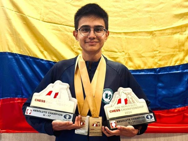 Cortesía. MF Manuel Enrique Campos Gómez, campeón Festival Mundial sub 17 de ajedrez en rápido y blitz.